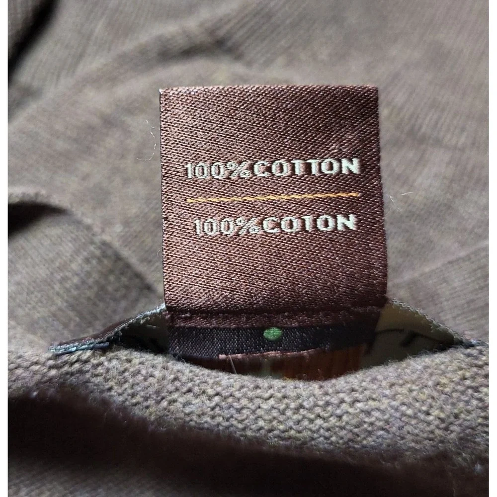 Oak Hill Mens‎ Sable Brown Button Front VNeck Sleeveless Cotton Sweater 2XLT